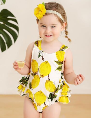 PrinceSasa Baby Girl's Floral Print Ruffles Romper Summer Clothes in Kuwait