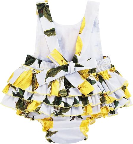 PrinceSasa Baby Girl's Floral Print Ruffles Romper Summer Clothes in Kuwait