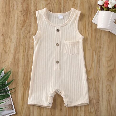 iddolaka 2 Pack Newborn Summer Baby Boy Girl Romper Bodysuit Jumpsuit Playsuit One Piece Outfit Clothes in Saudi Arabia