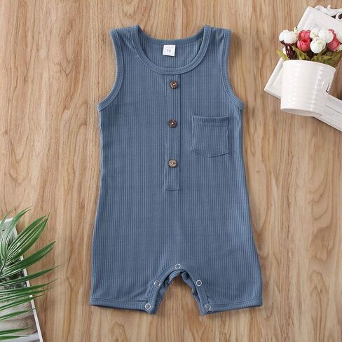 iddolaka 2 Pack Newborn Summer Baby Boy Girl Romper Bodysuit Jumpsuit Playsuit One Piece Outfit Clothes in Saudi Arabia
