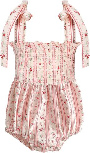 Colorful Childhood Baby Girls Summer Dress Toddler Strap Smocked Floral Boho Beach Dress Rompers Sisters Matching Outfits in Saudi Arabia