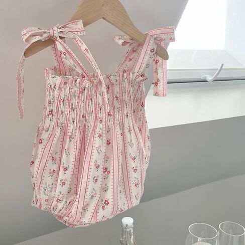 Colorful Childhood Baby Girls Summer Dress Toddler Strap Smocked Floral Boho Beach Dress Rompers Sisters Matching Outfits in Saudi Arabia