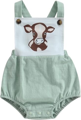 Newborn Baby Summer Romper Unisex Solid Color Button Jumpsuit Sleeveless Backless Overalls Outfits 1Pcs in Saudi Arabia