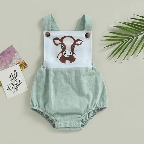 Newborn Baby Summer Romper Unisex Solid Color Button Jumpsuit Sleeveless Backless Overalls Outfits 1Pcs in Saudi Arabia