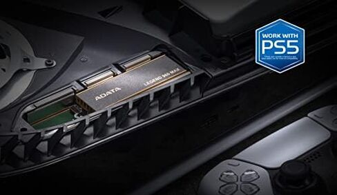 ADATA Premium SSD for PS5 1TB PCIe Gen4 M.2 2280 Internal Gaming SSD Up to 7,400 MB/s (APSFG-1T-CSUS) in Kuwait