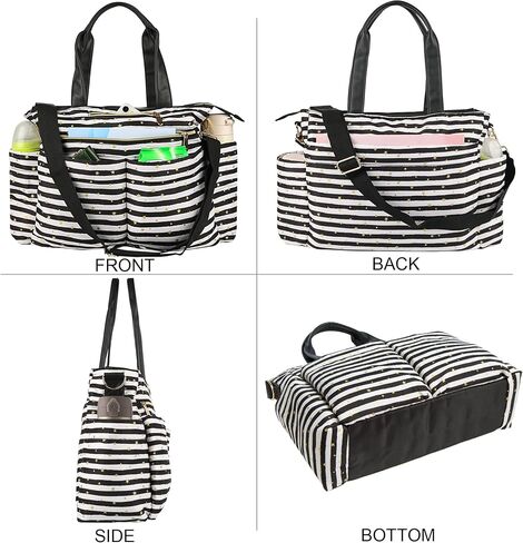 YESLAU Diaper Bag Tote with Changing Pad and Wallet Large Travel Diaper Tote for Mom Star Print 3Pcs Set in Saudi Arabia