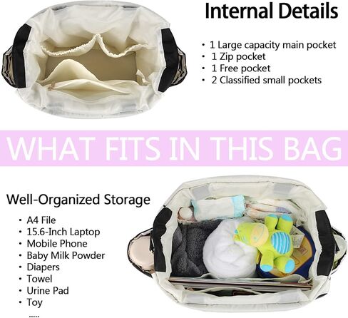YESLAU Diaper Bag Tote with Changing Pad and Wallet Large Travel Diaper Tote for Mom Star Print 3Pcs Set in Saudi Arabia