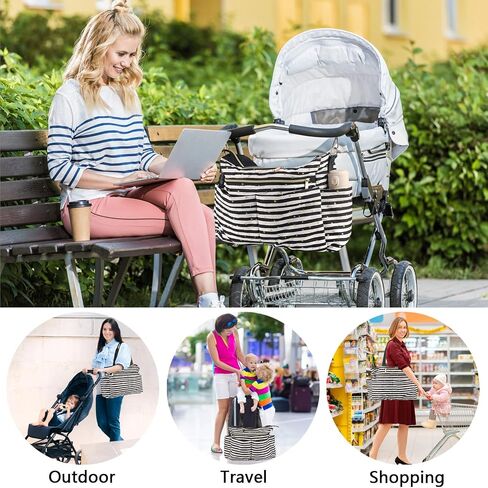 YESLAU Diaper Bag Tote with Changing Pad and Wallet Large Travel Diaper Tote for Mom Star Print 3Pcs Set in Saudi Arabia