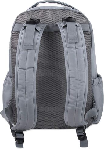 Baby Essentials Fisher-Price Signature Morgan Quilted Backpack Diaper Bag with Changing Pad, Stroller Clips, Laptop Compartment (Gray) in Kuwait