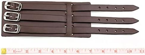 Eigso 2Pcs Pu Leather Bracelets Hip-hop Punk Rock Cuff No Spike Gothic Wrist Band Pair Black for Men in Saudi Arabia