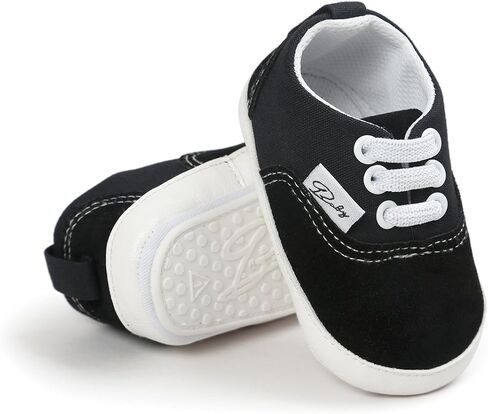 RVROVIC Baby Boys Girls Shoes Canvas Toddler Sneakers Anti-Slip Infant First Walkers 0-18 Months in Saudi Arabia