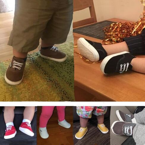 RVROVIC Baby Boys Girls Shoes Canvas Toddler Sneakers Anti-Slip Infant First Walkers 0-18 Months in Saudi Arabia