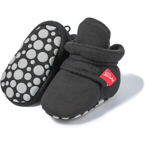 RVROVIC Baby Boys Girls Cozy Fleece Boots with Non Skid Bottom Warm Winter Socks Slippers