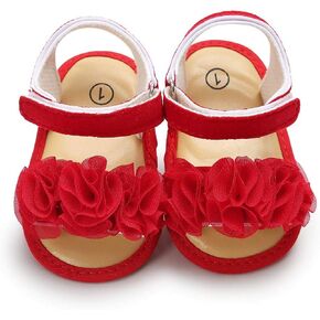 HsdsBebe Baby Girls Sandals Bohemia Flower Bow Soft Sole Toddler First Walkers Beach Summer Shoes