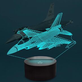 3D Night Light for US Army, 16 Colors Change Smart Touch & Remote Control, Home Decor LED Bedside Table Desk Lamp, Christmas Birthday Gift for Soldier Land Air Force Navy Lovers