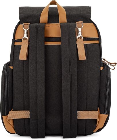 Parker Baby Co. Birch Bag, Birch Diaper Backpack, Insulated Pockets - Cream | Stylish diaper bag backpack with changing pad, stroller straps, 10+ pockets, and organized baby travel storage. 18x14x7" in Kuwait