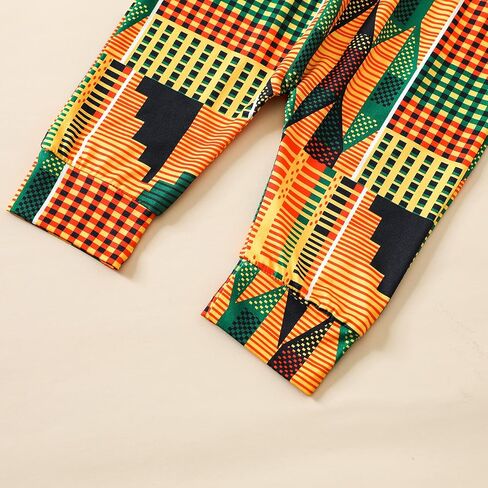 Mubineo Toddler Baby Girl Boy 2pcs African Print Outfits Kente Dashiki Clothes T Shirts Pant Sets in Saudi Arabia