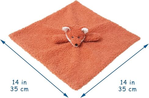Doindute Baby Orange Fox Soft Stuffed Animal Security Blanket, Plush Fox Character Lovey Blanket, Baby Shower/Nursery Gift, Cuddly Newborn, Infant, Toddler Snuggle Blankie for Boys Girls, 14" in Saudi Arabia