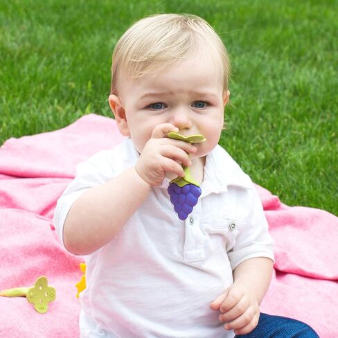 Innobaby Original Teethin Smart EZ Grip Fruit Teether and Sensory Toy for Babies and Toddlers in Berry. BPA Free Teether in Saudi Arabia
