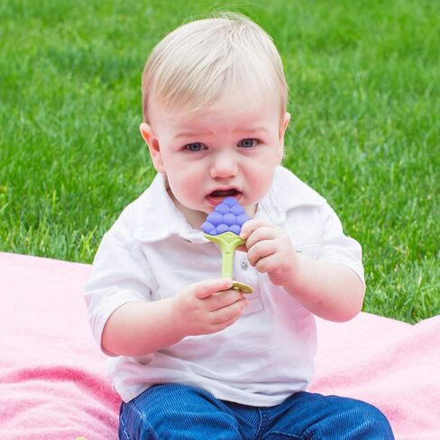 Innobaby Original Teethin Smart EZ Grip Fruit Teether and Sensory Toy for Babies and Toddlers in Berry. BPA Free Teether in Saudi Arabia