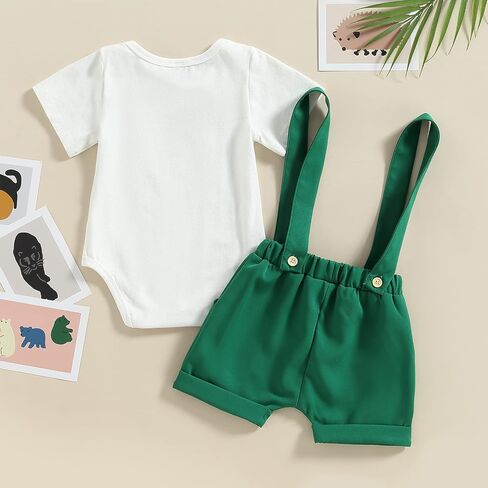 Kayotuas Toddler Baby Boy First Birthday Outfit Letter Print Short Sleeve T Shirt Top and Solid Shorts 2 Piece Summer Clothes in Saudi Arabia