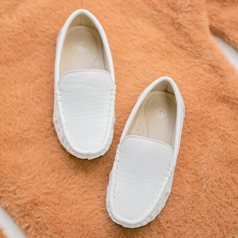 Aploxphy Toddler Boys Girls Loafers Brogue Rubber Sole Slip-On Cozy Oxford Boat Moccasin Wedding Dress Flats Lazy Shoes in Saudi Arabia