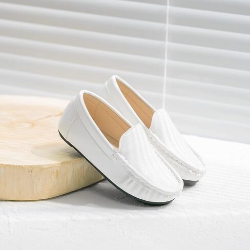 Aploxphy Toddler Boys Girls Loafers Brogue Rubber Sole Slip-On Cozy Oxford Boat Moccasin Wedding Dress Flats Lazy Shoes in Saudi Arabia
