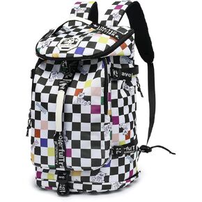 Gym Duffle Bag Backpack 4-Way Waterproof with Shoes Compartment for travel Sport Hiking laptop (Black)