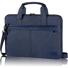 KCY Laptop Bag Case 13 13.3 14 Inch with Shoulder Starp, Waterproof Slim Computer Sleeve Compatible with MacBook Air 13 M1/M2, MacBook Pro 13/14, 13.5" Surface Laptop 5/4, Chromebook 14, Grey