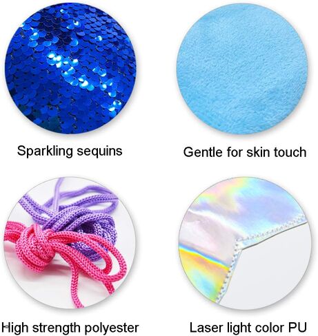 ZSJ Mermaid Tail Sequins Coin Purse Crossbody Coin Wallet Bags for Kids Girls 6pcs with Shiny Sparkling Glitter Tails Mermaid Tail Key chains 6pcs Birthday Party Gifts in Saudi Arabia
