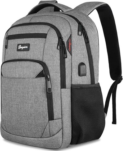 Backpack for Women Men, School Backpacks for Girls Boys Teens, Back Pack with USB Charging Port, College High School Laptop Bookbag Fit 15.6 Inch, Work Business Computer Book Bag, Beige in Saudi Arabia
