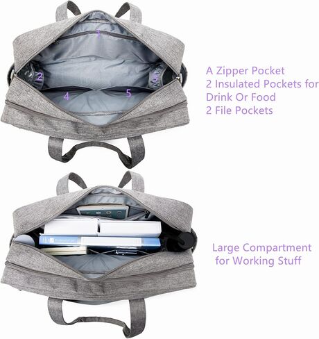 Laptop Tote Bag, Middle Size Computer Messenger Teacher Bag with 15.6'' Padded Laptop Sleeve in Kuwait