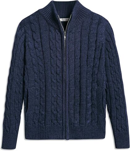 سترة Boyoo Boy's Cardigan Sweater بسحاب كامل ومتماسكة مع جيوب لعمر 4-12 سنة in Kuwait
