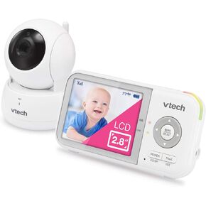 VTech VM923-2 Video Baby Monitor with 19-Hour Battery Life, 2 Cameras, 1000ft Long Range, Pan-Tilt-Zoom, Enhanced Night Vision, 2.8"Screen, 2-Way Audio Talk, Temperature Sensor and Lullabies in Kuwait