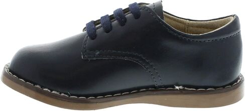 FOOTMATES Willy Lace-Up Leather Oxford Girls and Boys Dress Shoes with Wide Toe Box and Custom-Fit Insoles, Non-Marking Outsoles - for Infants, Toddlers, and Little Kids, Ages 0-8 in Kuwait