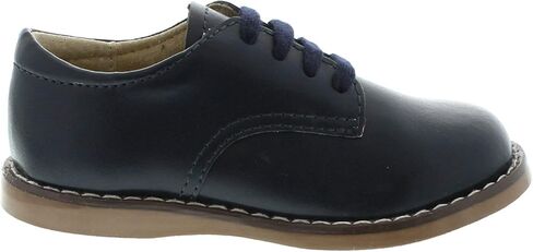 FOOTMATES Willy Lace-Up Leather Oxford Girls and Boys Dress Shoes with Wide Toe Box and Custom-Fit Insoles, Non-Marking Outsoles - for Infants, Toddlers, and Little Kids, Ages 0-8 in Kuwait