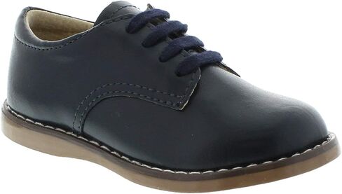 FOOTMATES Willy Lace-Up Leather Oxford Girls and Boys Dress Shoes with Wide Toe Box and Custom-Fit Insoles, Non-Marking Outsoles - for Infants, Toddlers, and Little Kids, Ages 0-8 in Kuwait