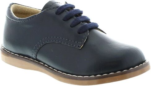 FOOTMATES Willy Lace-Up Leather Oxford Girls and Boys Dress Shoes with Wide Toe Box and Custom-Fit Insoles, Non-Marking Outsoles - for Infants, Toddlers, and Little Kids, Ages 0-8 in Kuwait