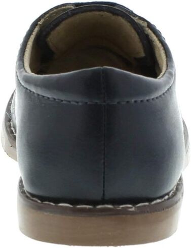 FOOTMATES Willy Lace-Up Leather Oxford Girls and Boys Dress Shoes with Wide Toe Box and Custom-Fit Insoles, Non-Marking Outsoles - for Infants, Toddlers, and Little Kids, Ages 0-8 in Kuwait