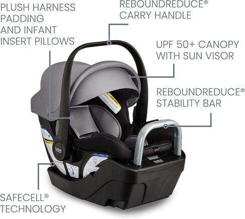 Britax Alpine Infant Car Seat Base for ClickTight Infant Car Seats | Extra Car Seat Base, Includes Automatic Seat Belt Tensioner & Lock-Off for Easy Installation Plus Anti-Rebound Bar in Kuwait