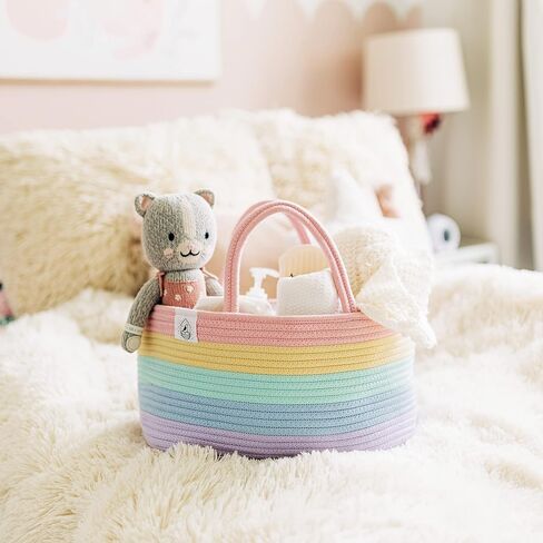 OrganiHaus Brown Baby Diaper Caddy Organizer for Changing Table, Baby Shower Basket, Car Diaper Basket Organizer, Diaper Caddy for Baby Girl & Boy, Baby Basket for Storage, Nursery Basket in Saudi Arabia