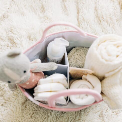 OrganiHaus Brown Baby Diaper Caddy Organizer for Changing Table, Baby Shower Basket, Car Diaper Basket Organizer, Diaper Caddy for Baby Girl & Boy, Baby Basket for Storage, Nursery Basket in Saudi Arabia