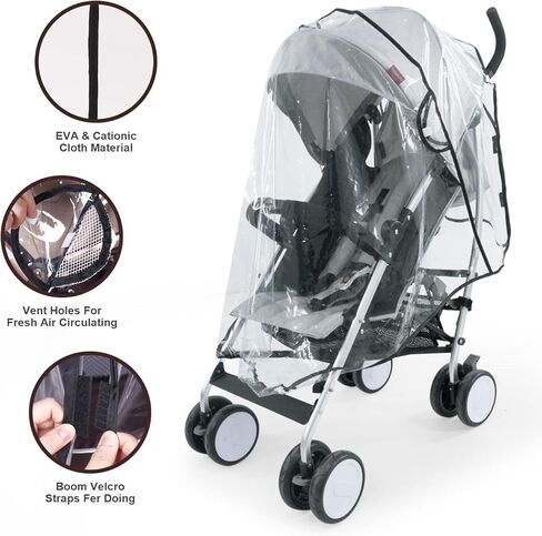 Cynebaby Universal Stroller Rain Cover, Waterproof Windproof Baby Travel Weather Shield for Rain Dust Snow Protection in Kuwait