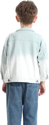 Toddler Baby Boys Girls Fall Clothes Thin Denim Jackets Kids Tie Dye Ripped Jeans Coats Button Down Outerwear in Kuwait