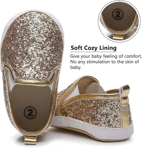 HONGTEYA Baby Boys Girls Shoes Infant Sneakers Baby Moccasins Pu Leather Soft Sole Anti-Slip Flats Toddlers First Walkers Newborn Crib Shoes Tennis Sports Shoes Outdoor Indoor in Saudi Arabia