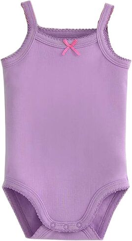 Girls Spaghetti Strap Bodysuit Sleeveless Tank Top Cotton One-Pieces Pack of Summer Baby Clothes Outfit in Saudi Arabia