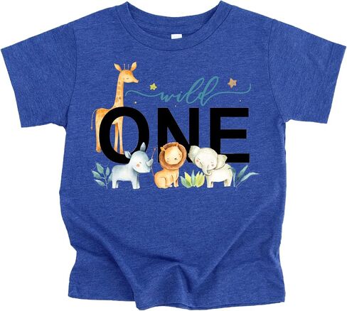 Wild One Boys 1st Birthday Safari Animal Themed T-Shirts and Raglans for Baby Boys in Saudi Arabia
