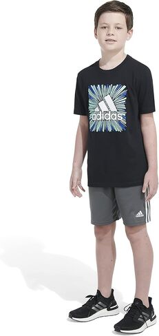 تي شيرت قطني بأكمام قصيرة وشعار Bos من adidas Baby للأولاد الصغار in Kuwait