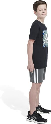 تي شيرت قطني بأكمام قصيرة وشعار Bos من adidas Baby للأولاد الصغار in Kuwait