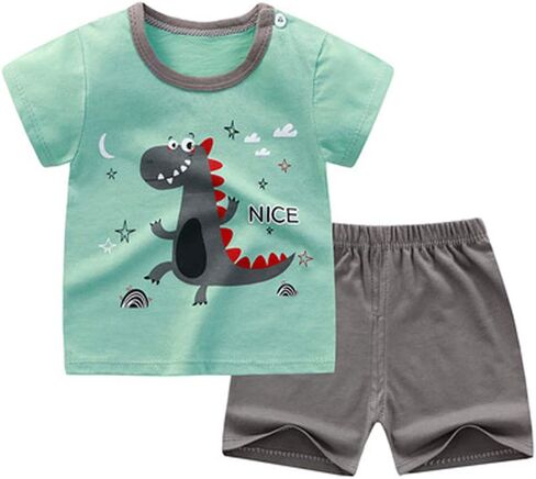 Toddler Boys T-shirt and Shorts Set 4 PCs Outfit Baby Summer Clothes in Kuwait